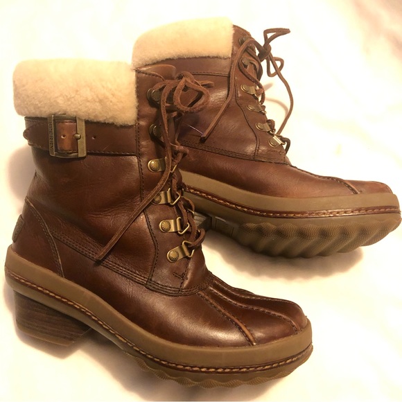 Sperry Gold cup Ava Duck brown leather boots - Picture 8 of 15